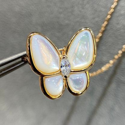 [BloomBling]BUTTERFLY MOP DIAMOND NECKLACE