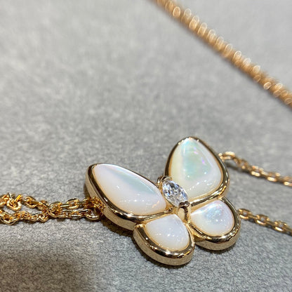 [BloomBling]BUTTERFLY MOP DIAMOND NECKLACE