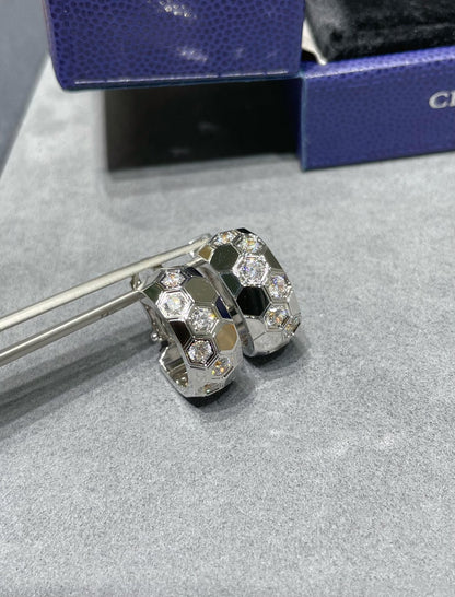 [BloomBling]BEE LOVE DIAMOND HOOP EARRINGS