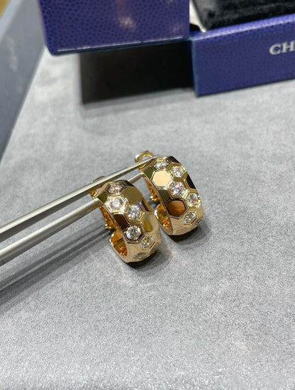 [BloomBling]BEE LOVE DIAMOND HOOP EARRINGS