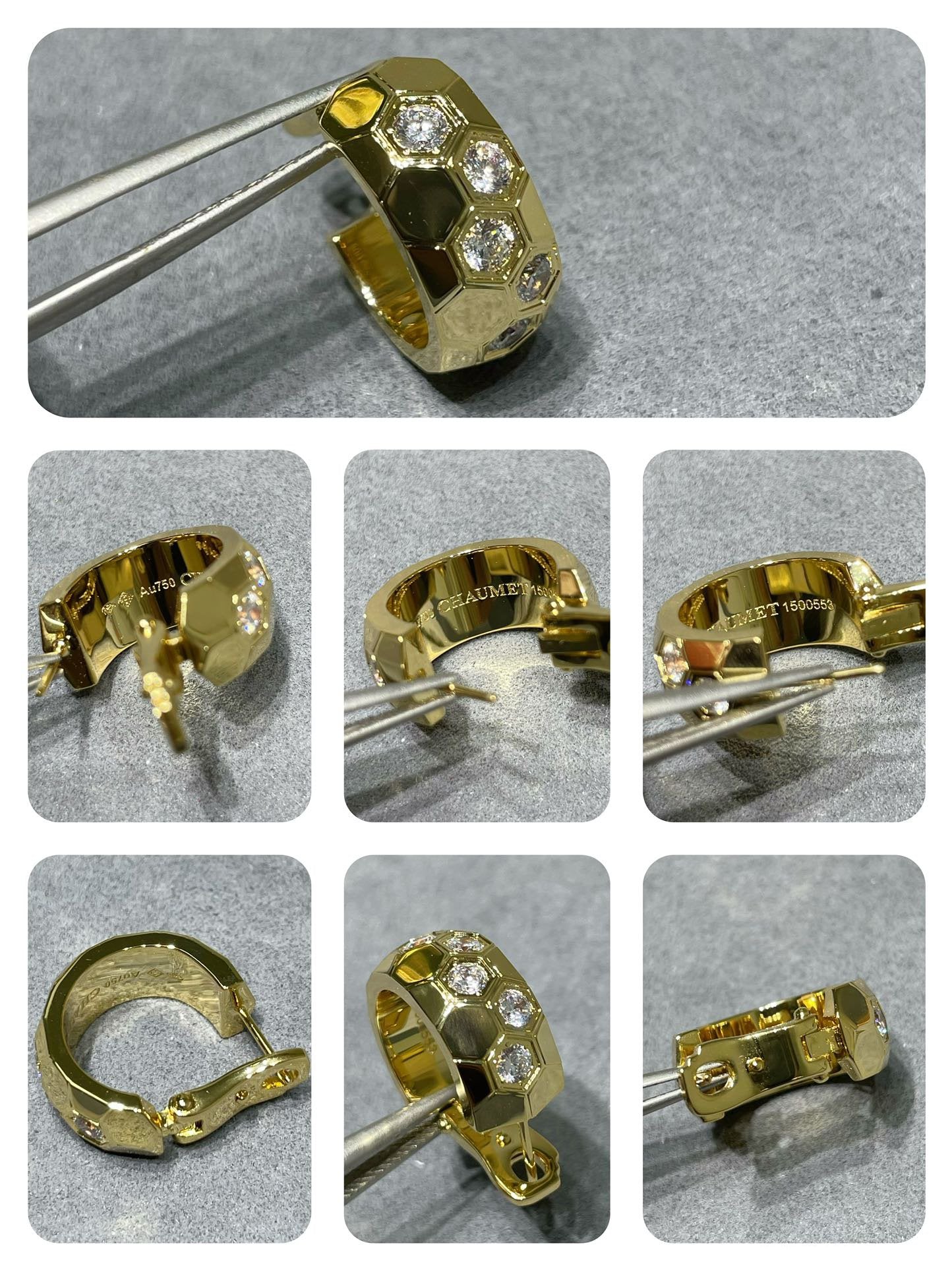 [BloomBling]BEE LOVE DIAMOND HOOP EARRINGS