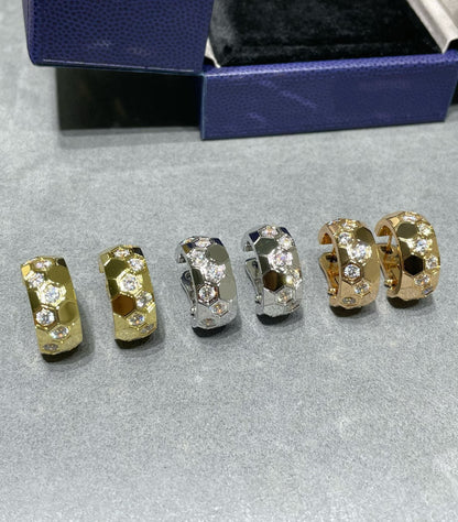 [BloomBling]BEE LOVE DIAMOND HOOP EARRINGS