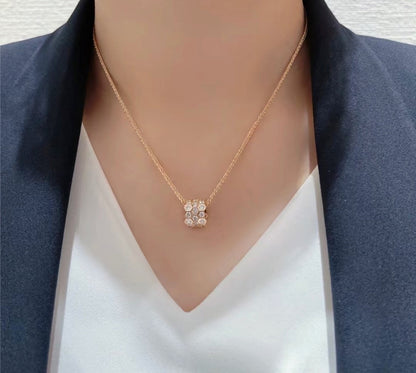 [BloomBling]BEE LOVE DIAMOND PAVED 3 ROW NECKLACE