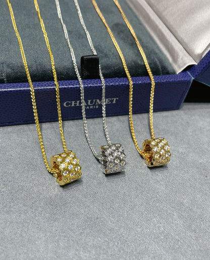 [BloomBling]BEE LOVE DIAMOND PAVED 3 ROW NECKLACE