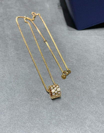 [BloomBling]BEE LOVE DIAMOND PAVED 3 ROW NECKLACE