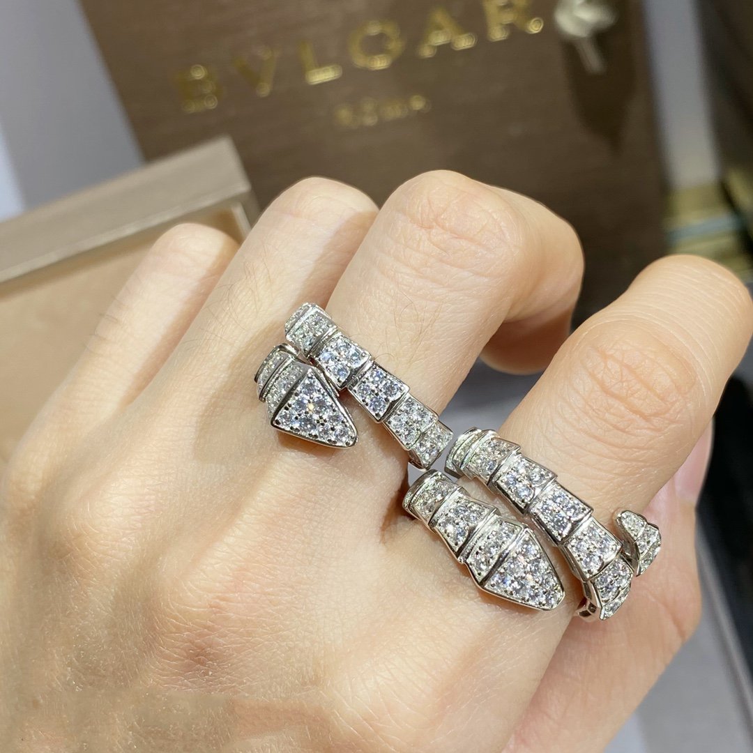 [BloomBling]SERPENTI RING SILVER DIAMOND PAVED
