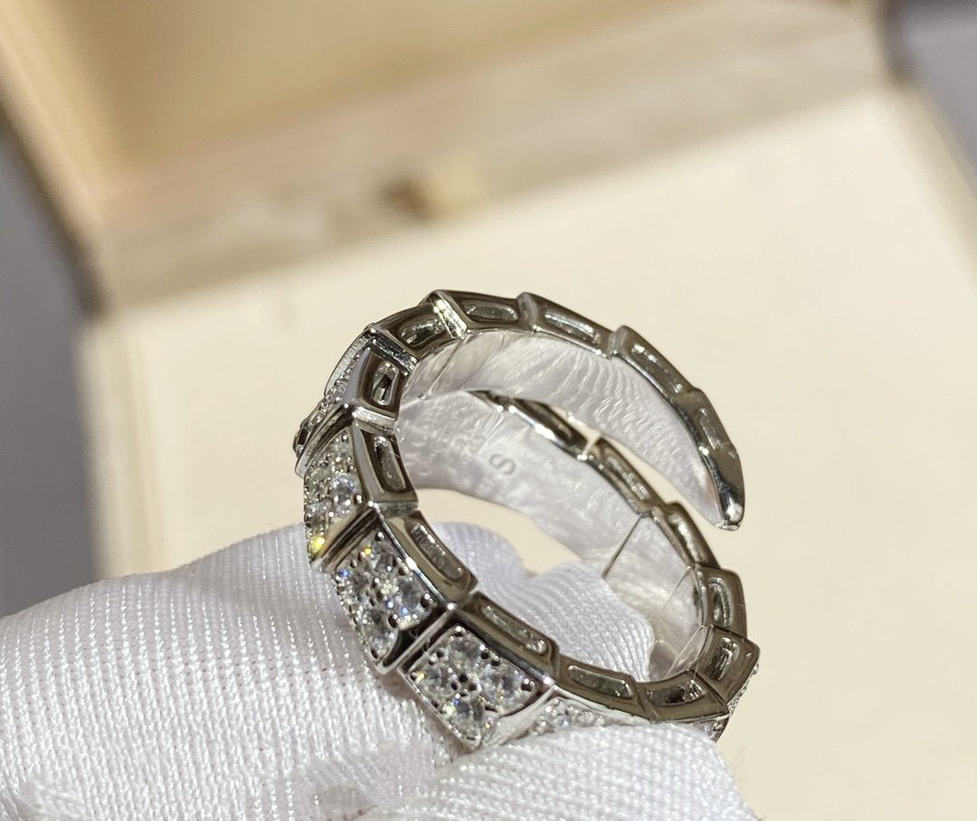 [BloomBling]SERPENTI RING SILVER DIAMOND PAVED