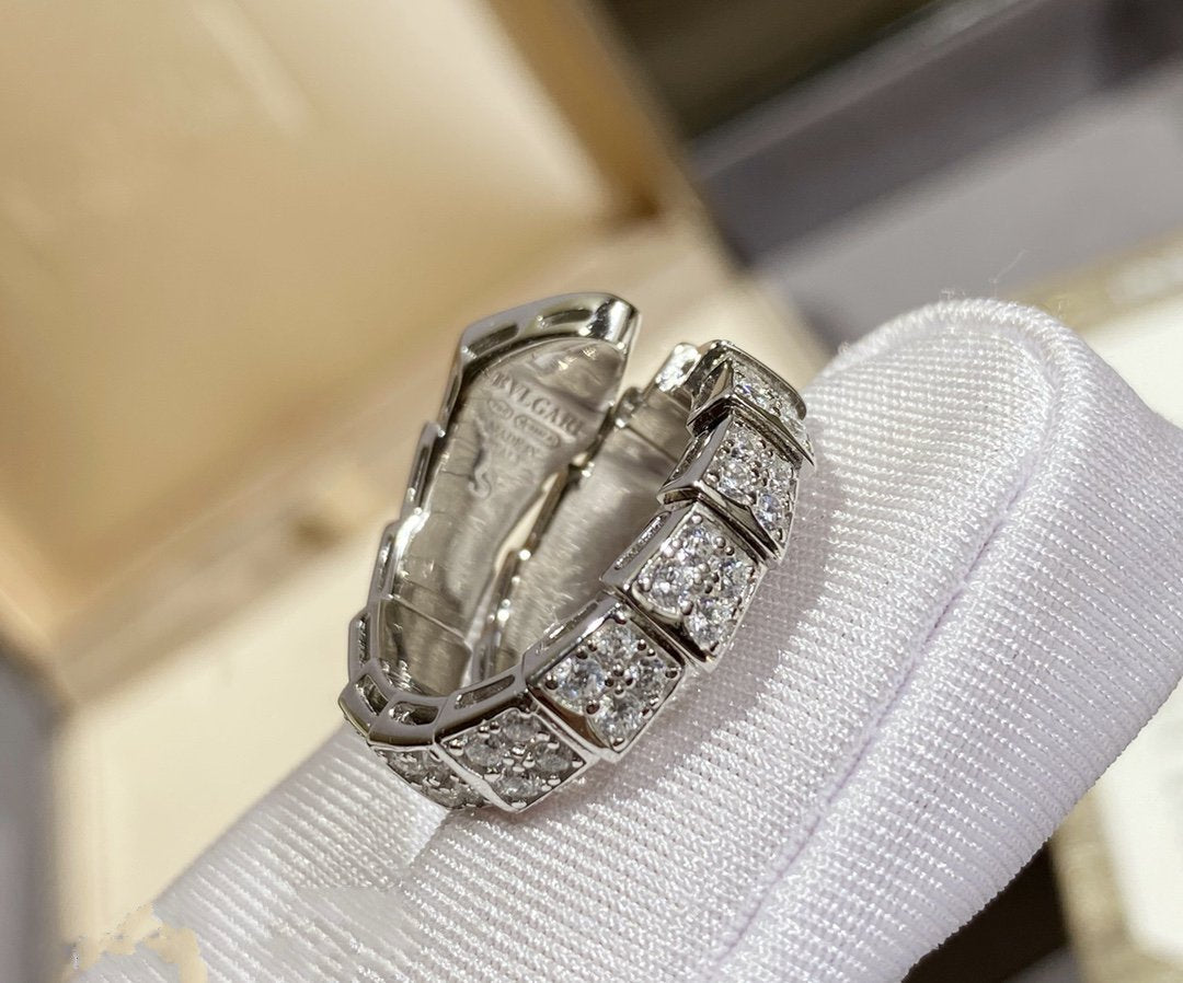 [BloomBling]SERPENTI RING SILVER DIAMOND PAVED