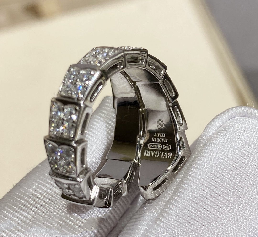 [BloomBling]SERPENTI RING SILVER DIAMOND PAVED