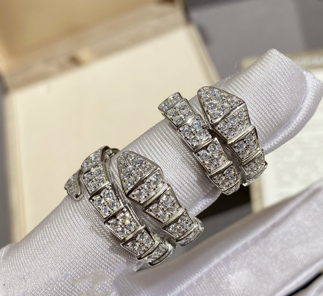 [BloomBling]SERPENTI RING SILVER DIAMOND PAVED