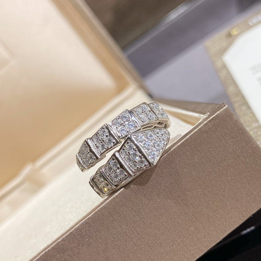 [BloomBling]SERPENTI RING SILVER DIAMOND PAVED