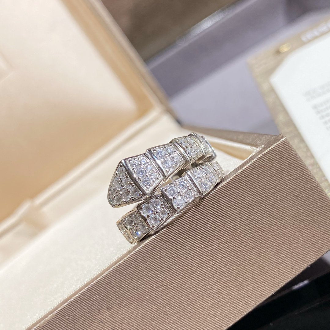 [BloomBling]SERPENTI RING SILVER DIAMOND PAVED