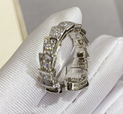 [BloomBling]SERPENTI LARGE RING SILVER DIAMOND PAVED