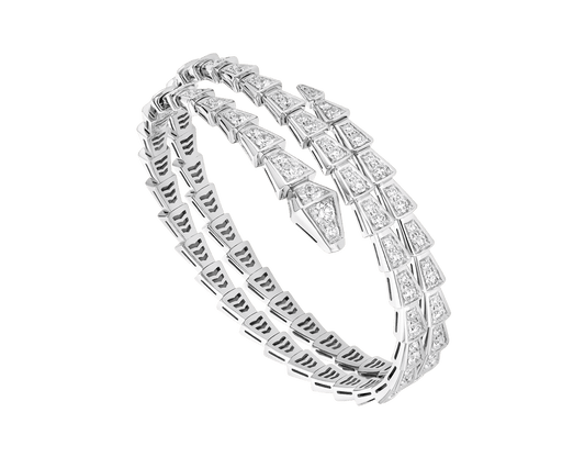 [BloomBling]SERPENTI BRACELET SILVER DIAMOND DOUBLE ROW