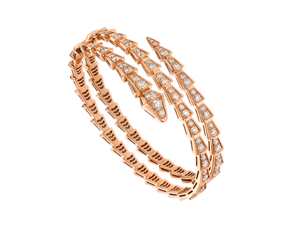 [BloomBling]SERPENTI BRACELET PINK GOLD DIAMOND DOUBLE ROW