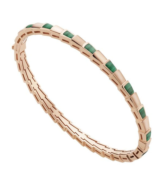 [BloomBling]SERPENTI BRACELET PINK GOLD MALACHITE