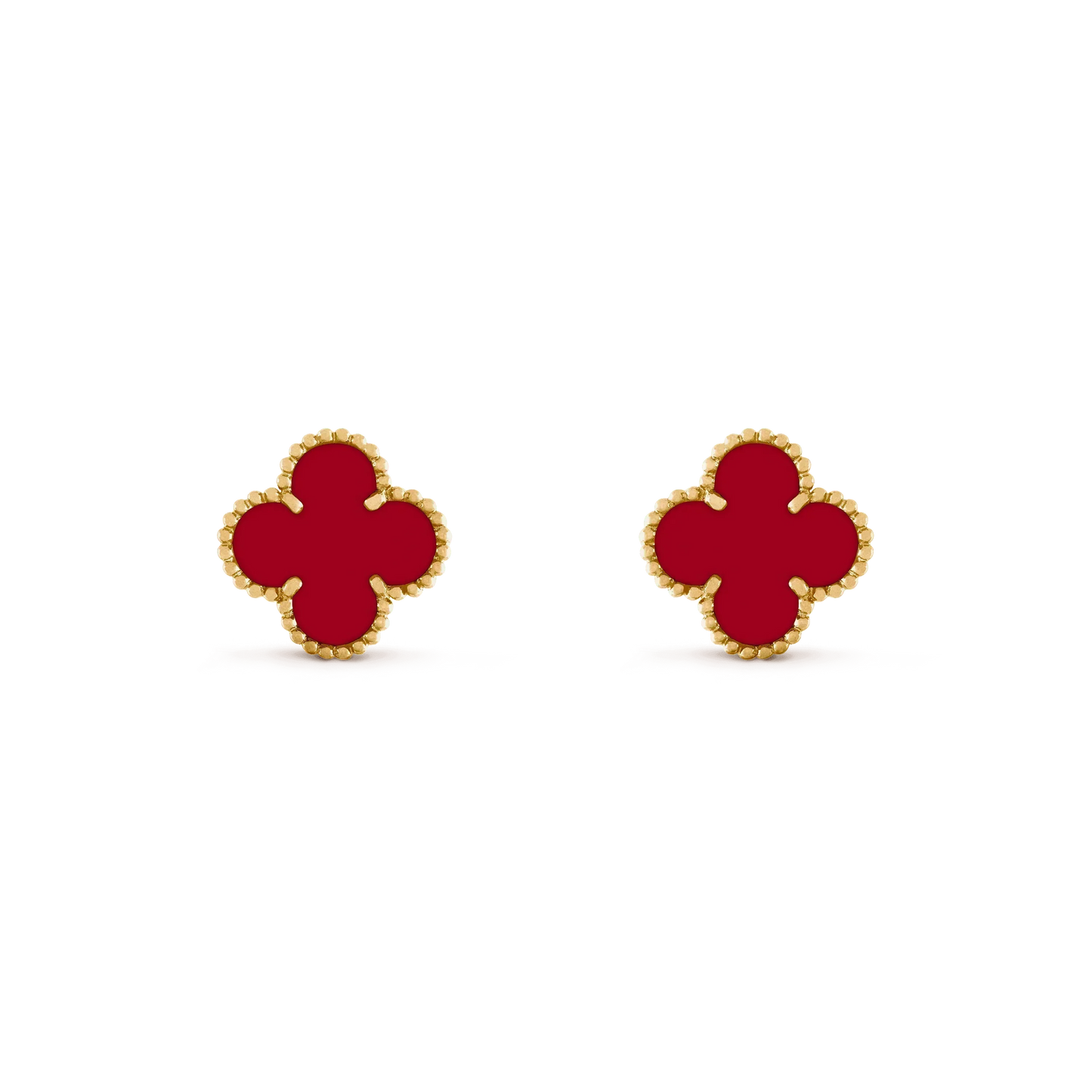 [BloomBling]CLOVER MEDIUM 1 MOTIFS CARNELIAN  EARRINGS