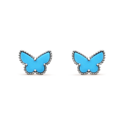 [BloomBling]BUTTERFLY TURQUOISE EARRINGS SILVER