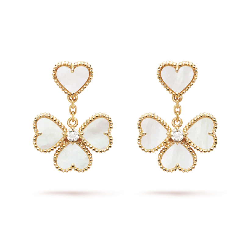 [BloomBling]CLOVER SWEET WHITE MOP EARRINGS