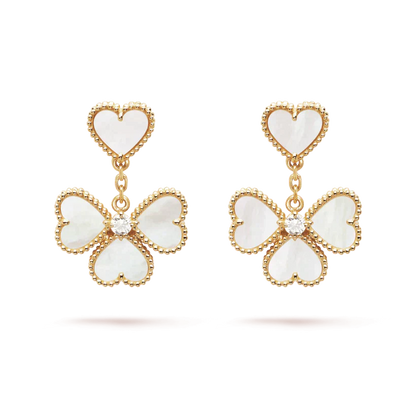 [BloomBling]CLOVER SWEET WHITE MOP EARRINGS