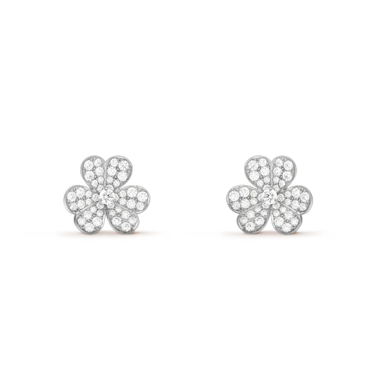 [BloomBling]CLOVER COMOS DIAMOND EARRINGS SILVER
