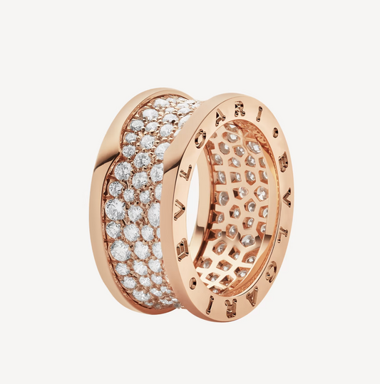 [BloomBling]ZERO 1 WITH PAVED DIAMONDS ON THE SPIRAL RING