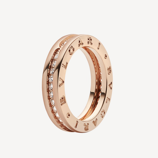 [BloomBling]ZERO 1 ONE-BAND PAVED DIAMONDS ON THE SPIRAL RING