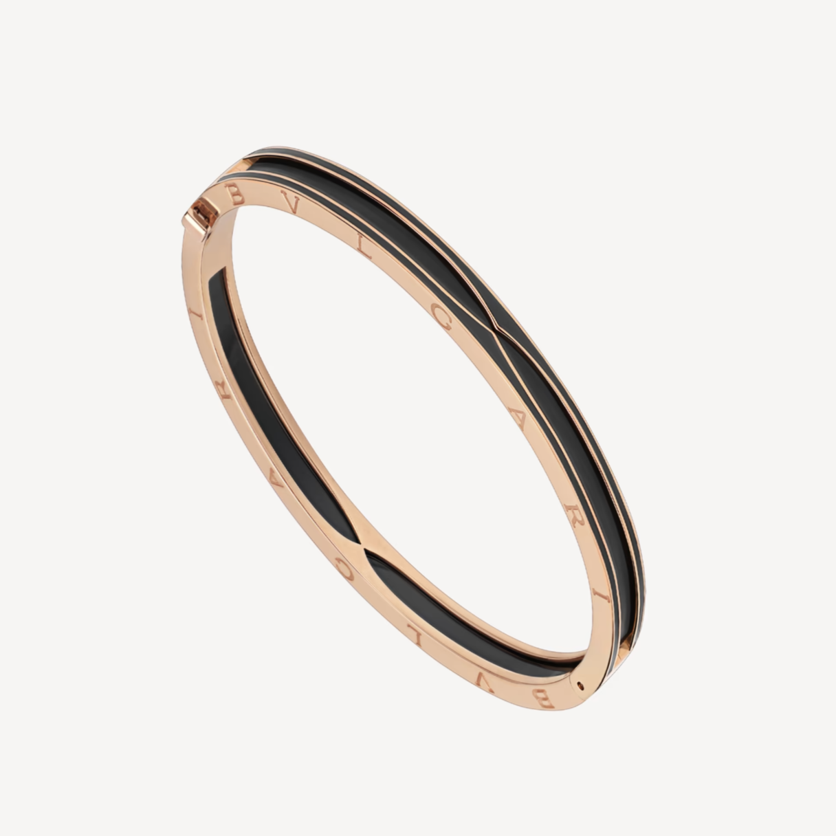 [BloomBling]ZERO 1 PINK GOLD WITH MATTE BLACK CERAMIC BRACELET