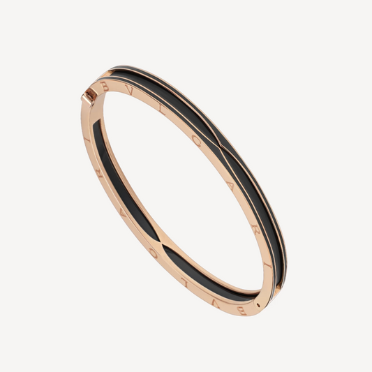 [BloomBling]ZERO 1 PINK GOLD WITH MATTE BLACK CERAMIC BRACELET
