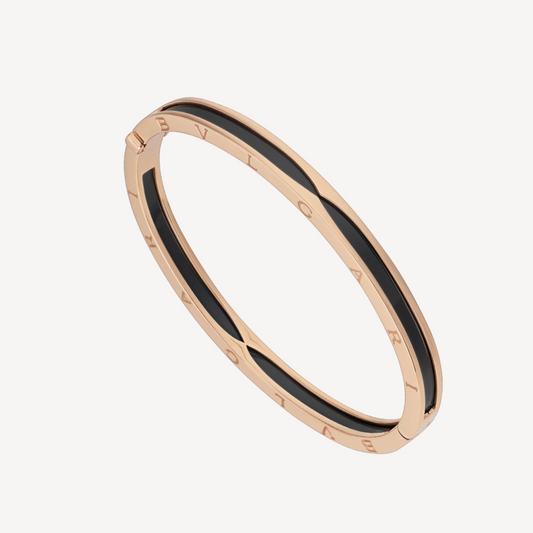 [BloomBling]ZERO 1 PINK GOLD WITH BLACK CERAMIC BRACELET