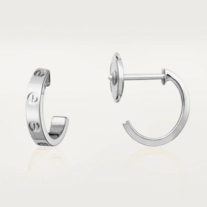 [BloomBling]LOVE EARRINGS 2.65MM SILVER