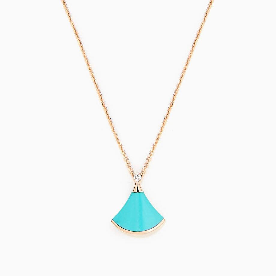 [BloomBling]DREAM NECKLACE TURQUOISE PINK GOLD
