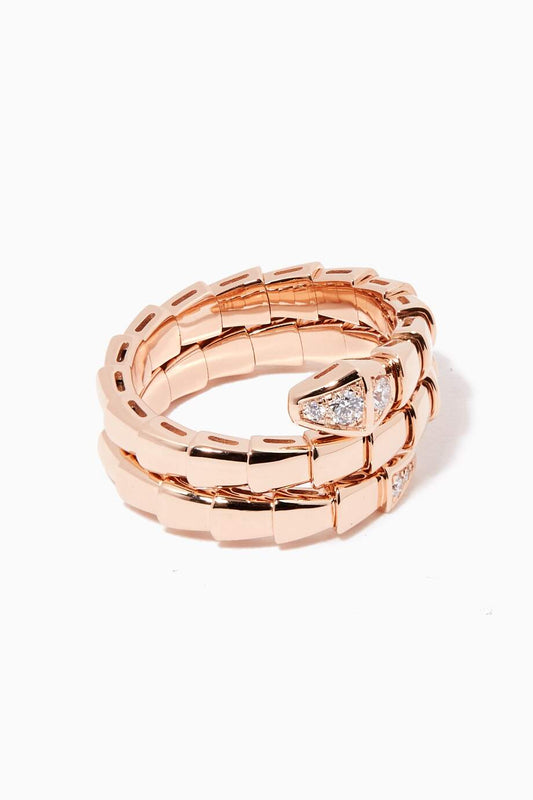 [BloomBling]SERPENTS DOUBLE ROW DIAMOND RING
