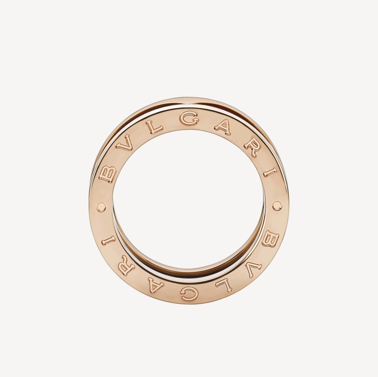 [BloomBling]ZERO 1 TWO-BAND LOOPS AND BLACK CERAMIC PINK GOLD RING