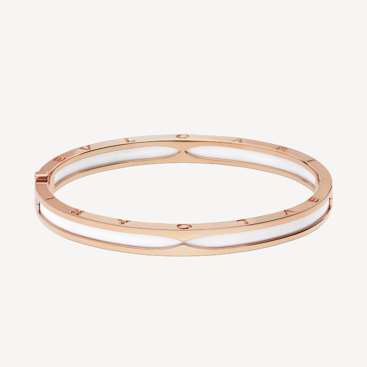 [BloomBling]ZERO 1 PINK GOLD WITH WHITE CERAMIC BRACELET