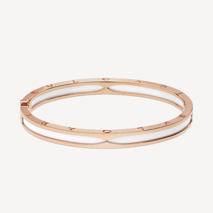 [BloomBling]ZERO 1 PINK GOLD WITH WHITE CERAMIC BRACELET