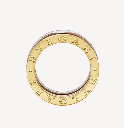 [BloomBling]ZERO 1 THREE-BAND ROSE WHITE AND YELLOW RING