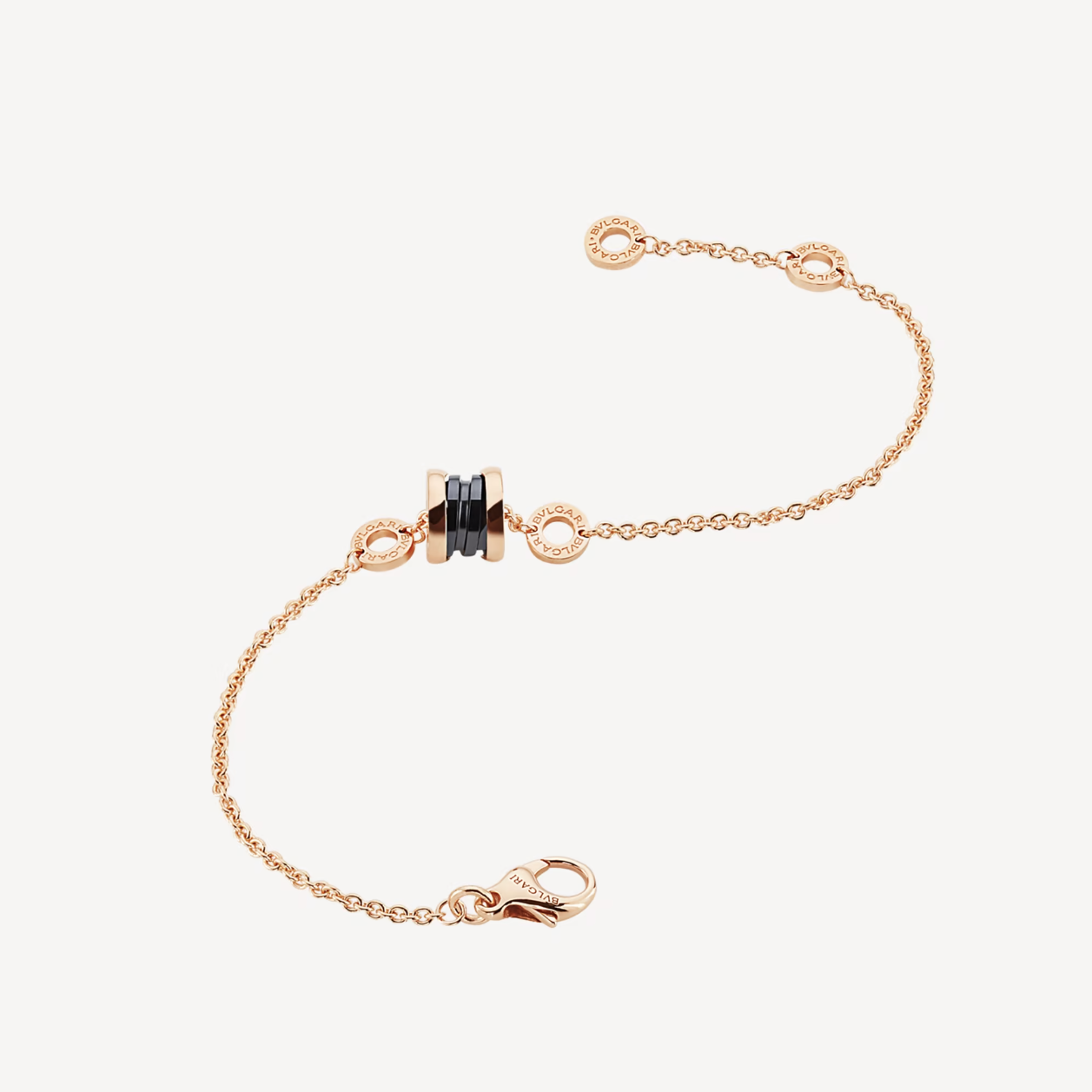 [BloomBling]ZERO 1 SOFT PINK GOLD AND BLACK CERAMIC BRACELET