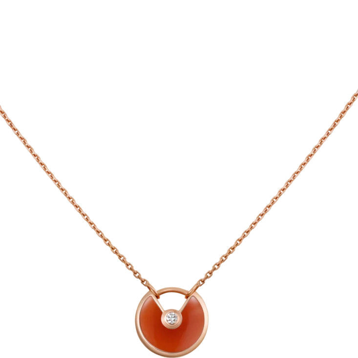 [BloomBling]AMULETTE GOLD CARNELIAN ONYX NECKLACE
