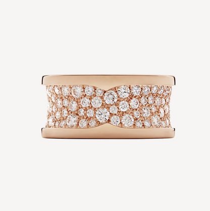 [BloomBling]ZERO 1 WITH PAVED DIAMONDS ON THE SPIRAL RING
