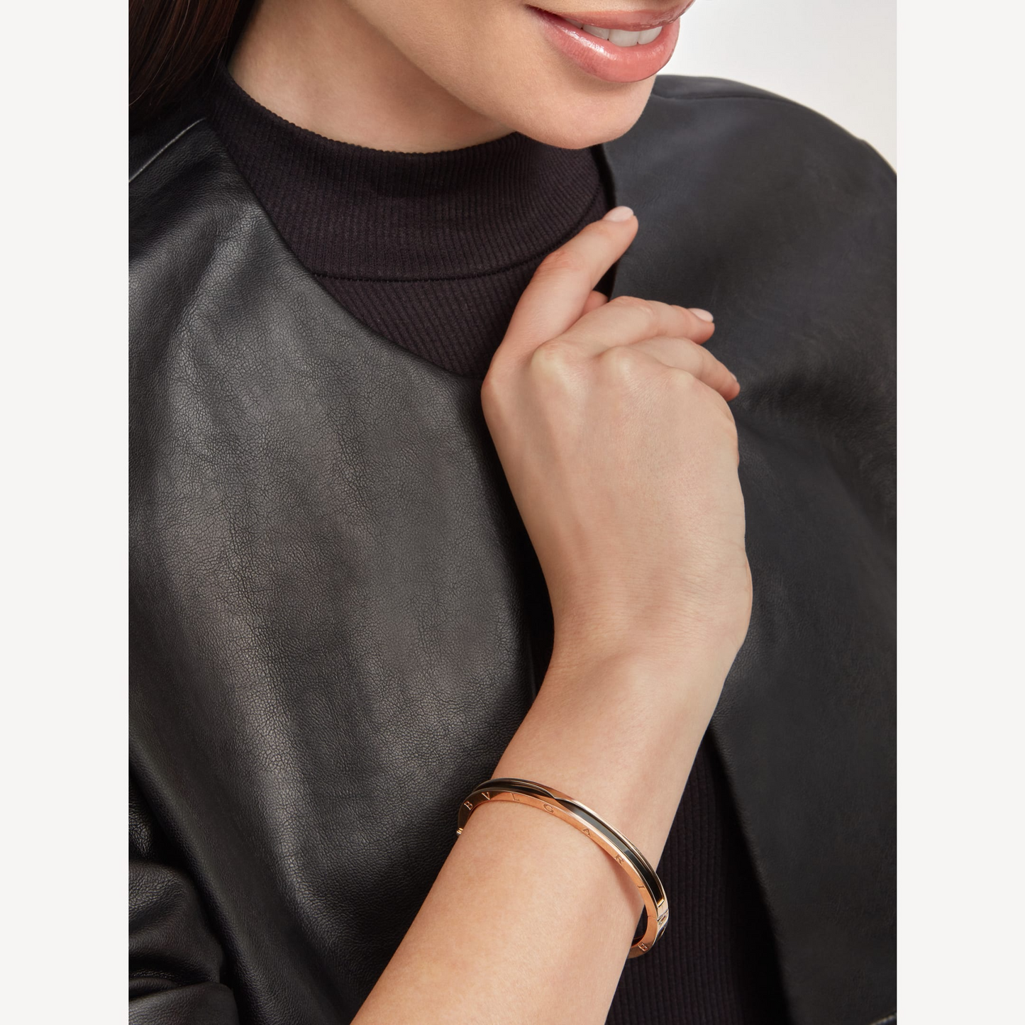 [BloomBling]ZERO 1 PINK GOLD WITH BLACK CERAMIC BRACELET