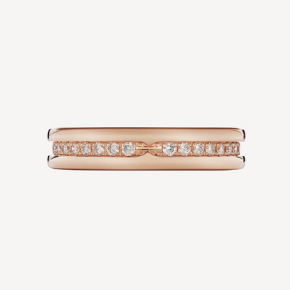 [BloomBling]ZERO 1 ONE-BAND PAVED DIAMONDS ON THE SPIRAL RING