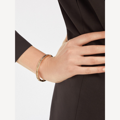 [BloomBling]ZERO 1 SPIRAL AND PAVED DIAMOND GOLD BRACELET