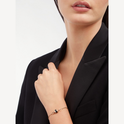 [BloomBling]ZERO 1 SOFT PINK GOLD AND BLACK CERAMIC BRACELET