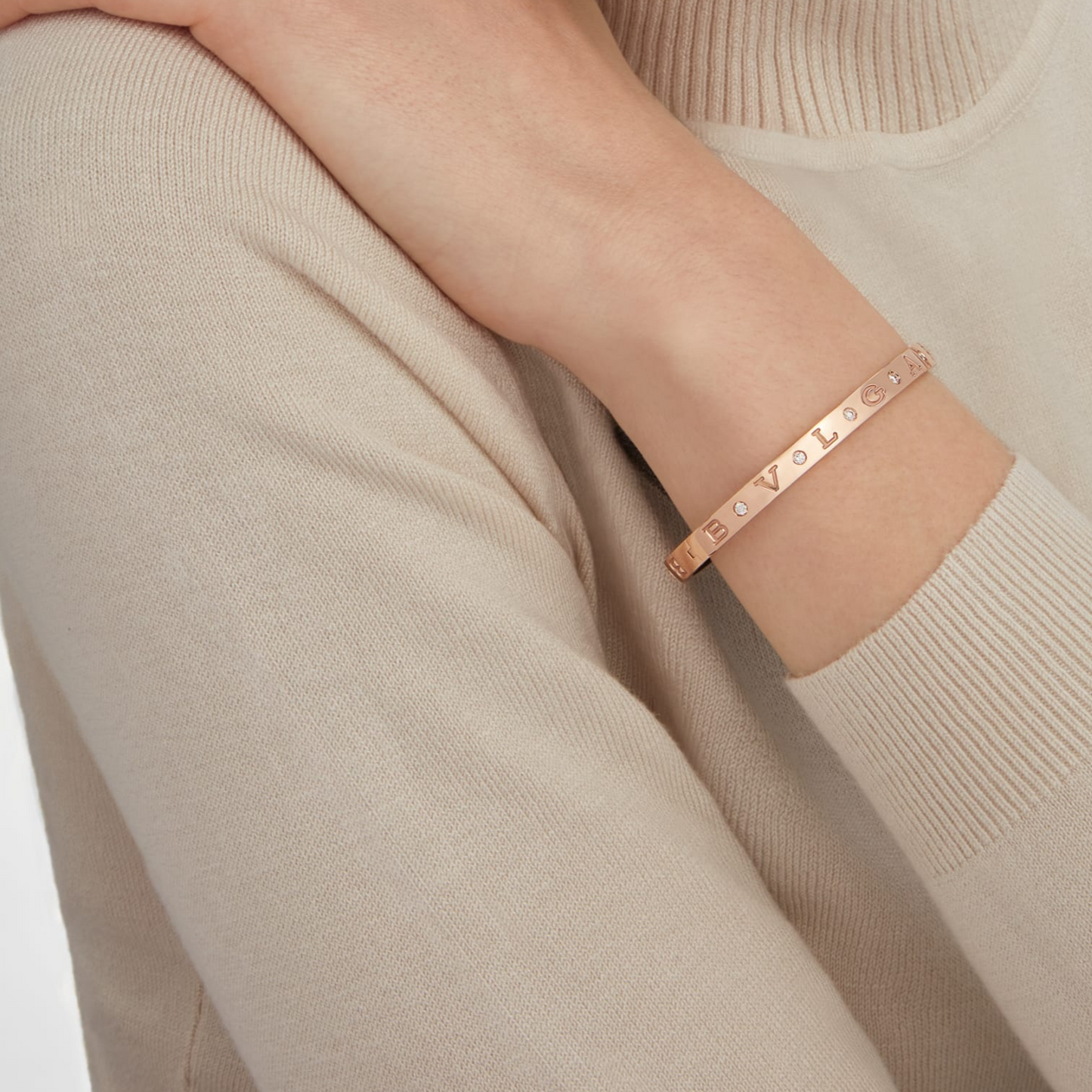 [BloomBling]ZERO 1 PINK GOLD 12 DIAMONDS BRACELET