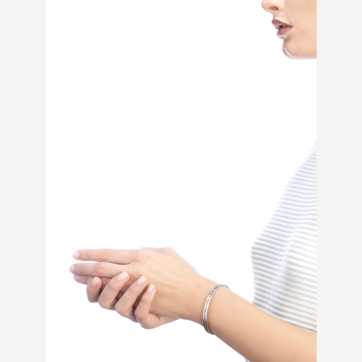 [BloomBling]ZERO 1 SPIRAL LOGO SILVER BRACELET