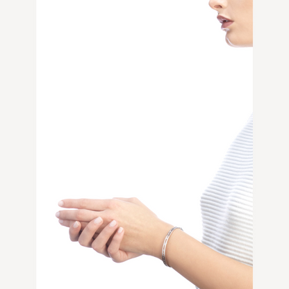 [BloomBling]ZERO 1 SPIRAL LOGO SILVER BRACELET