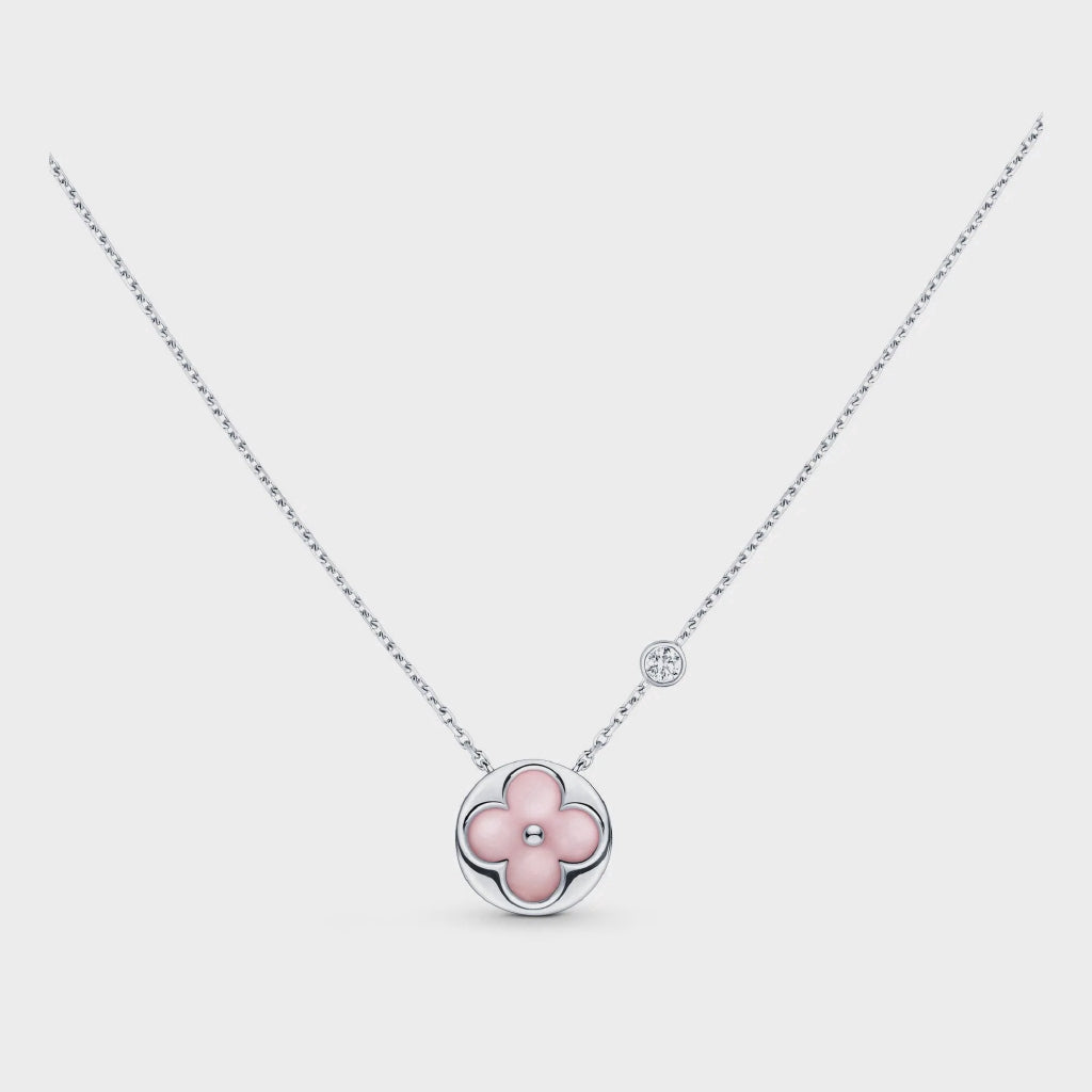 [BloomBling]SUN MOTIF PINK MOP SILVER BRACELET