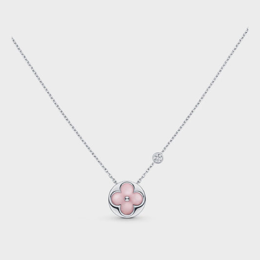 [BloomBling]SUN MOTIF PINK MOP SILVER BRACELET