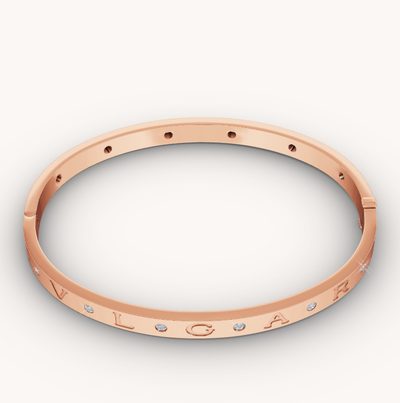 [BloomBling]ZERO 1 PINK GOLD 12 DIAMONDS BRACELET